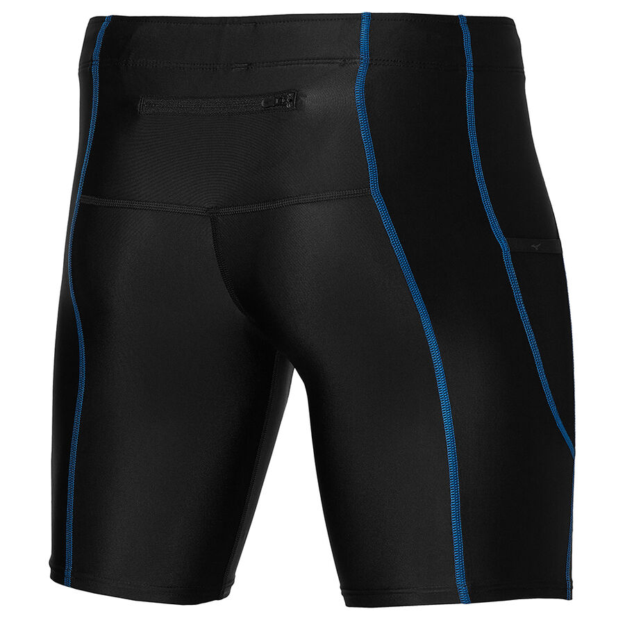 Black / Blue Men's Mizuno Bg3000 Mid Tights | Philippines-502173