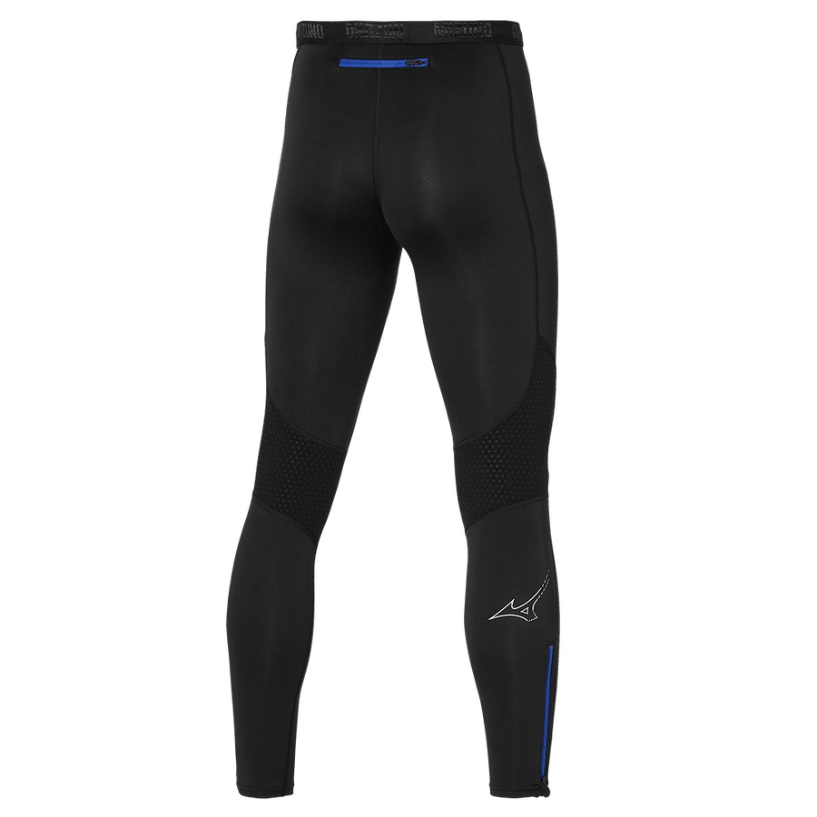 Black / Blue Men's Mizuno Warmalite Tights | Philippines-425671