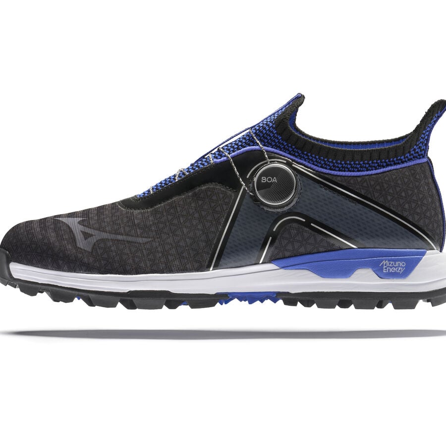 Black / Blue Men's Mizuno Wave Hazard Boa Golf Shoes | Philippines-354810