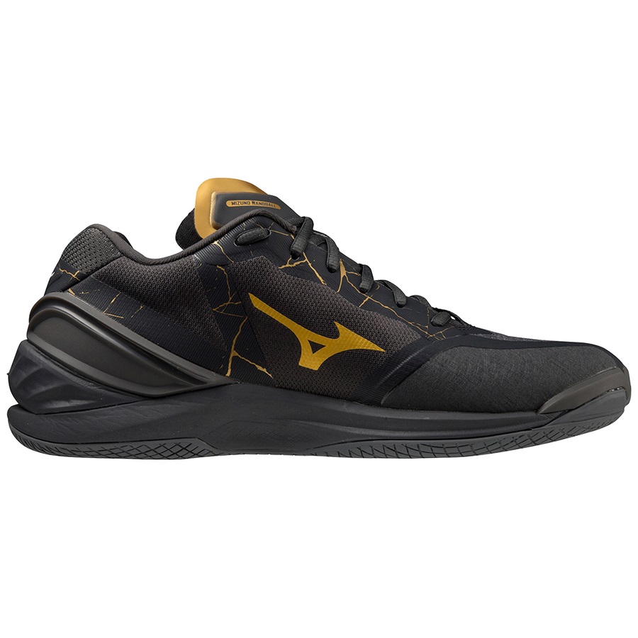 Black / Gold Men's Mizuno Wave Stealth Neo Handball Shoes | Philippines-731698