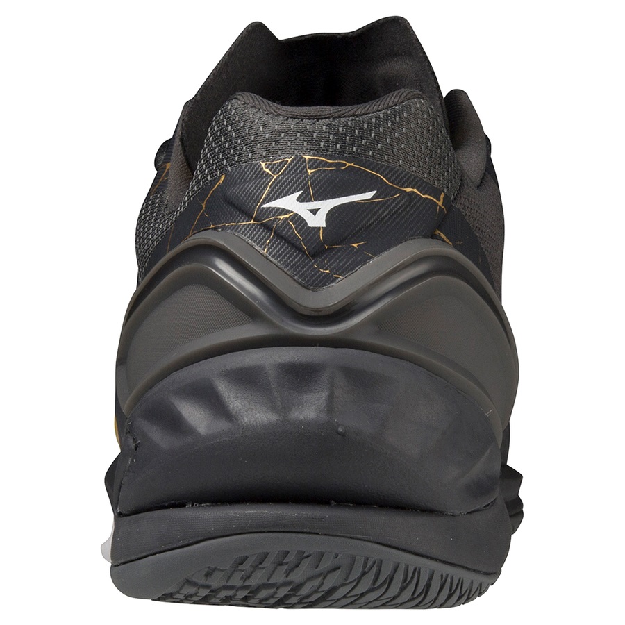 Black / Gold Men's Mizuno Wave Stealth Neo Handball Shoes | Philippines-731698