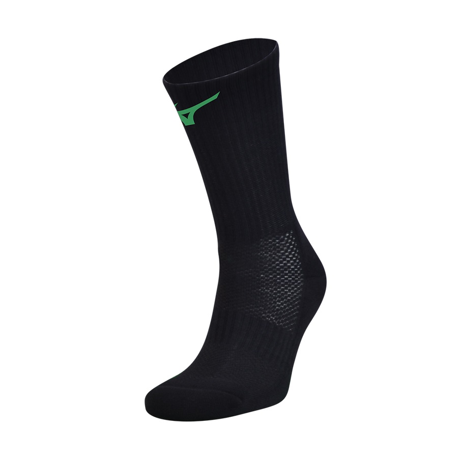 Black / Green Men\'s Mizuno Handball pair Sports Socks | Philippines-086421