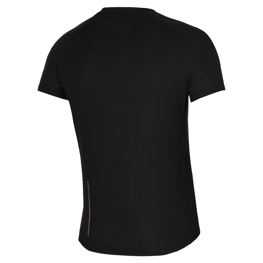 Black Men's Mizuno Aero Tee | Philippines-264351