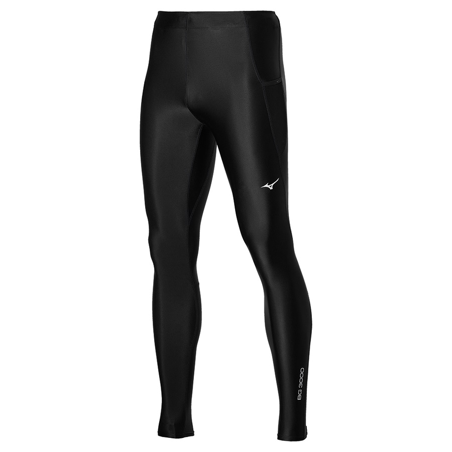 Black Men\'s Mizuno BG3000 Long Tights | Philippines-613789