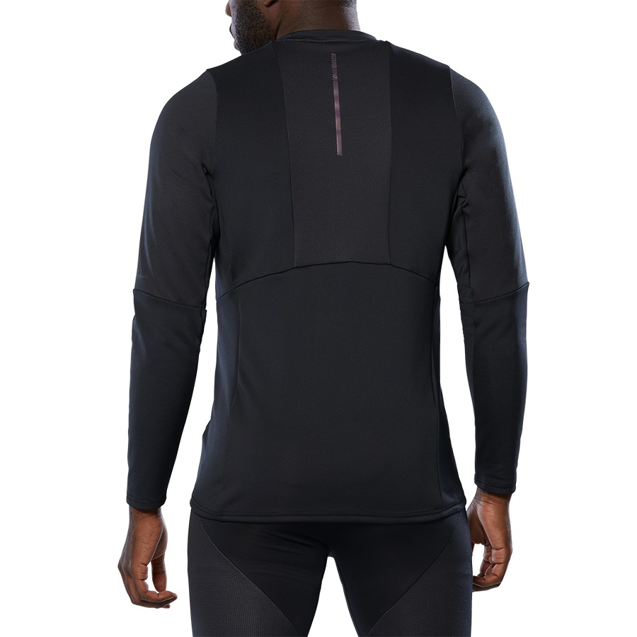 Black Men's Mizuno Breath Thermo Long Sleeve Tops | Philippines-305728