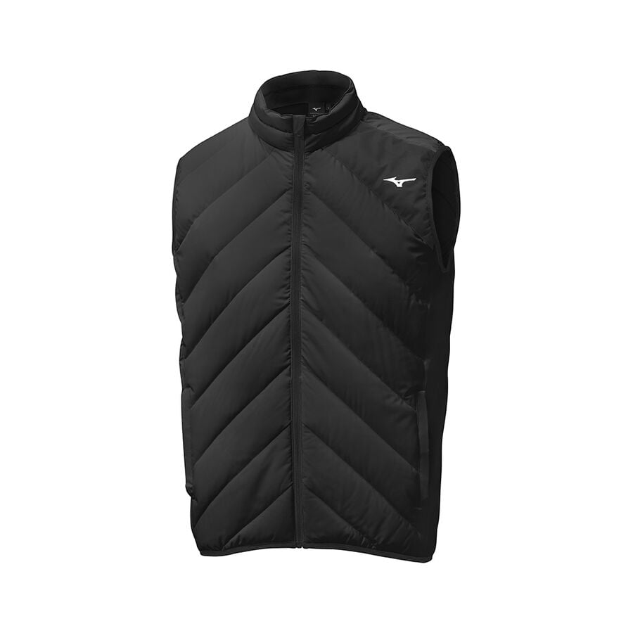 Black Men\'s Mizuno Breath Thermo Move Down Gilet Jackets | Philippines-039714