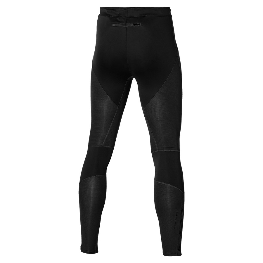 Black Men's Mizuno Breath Thermo Tights | Philippines-639240