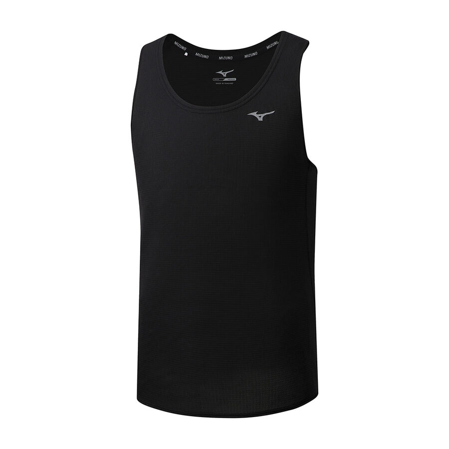 Black Men\'s Mizuno Dryaeroflow Tank | Philippines-673501