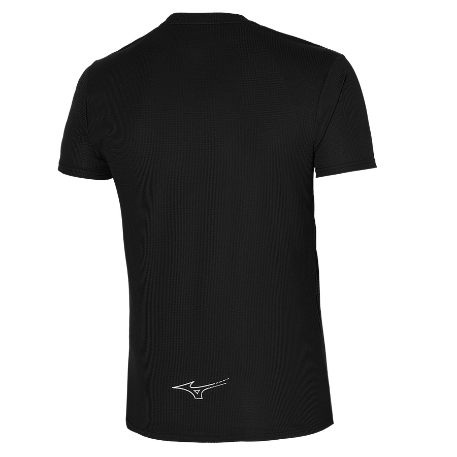 Black Men's Mizuno Dryaeroflow Tee | Philippines-576394