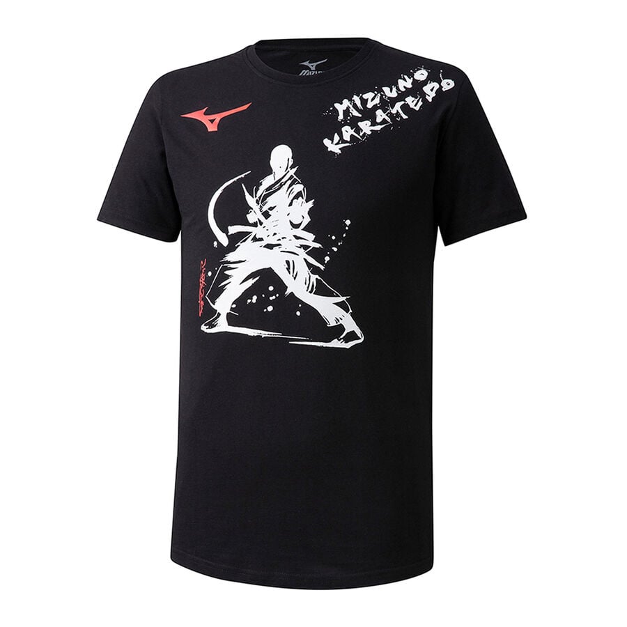 Black Men\'s Mizuno Karatedo Tee | Philippines-618509