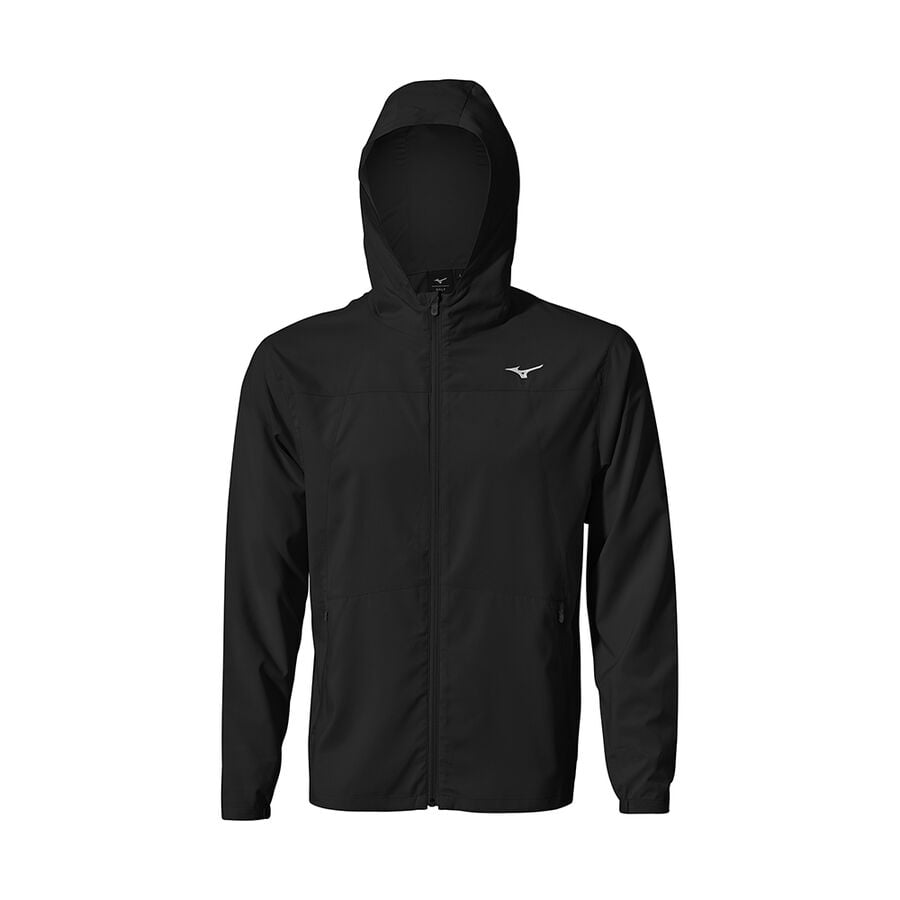 Black Men\'s Mizuno MT Drizzle Hoodie | Philippines-412853