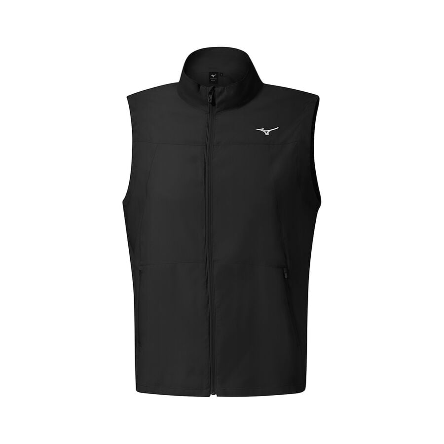 Black Men's Mizuno MT Drizzle Vests | Philippines-439682