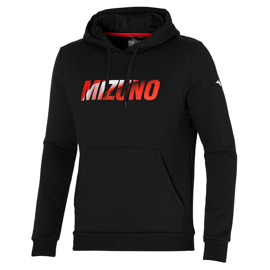 Black Men\'s Mizuno Mizuno Hoodie | Philippines-751640