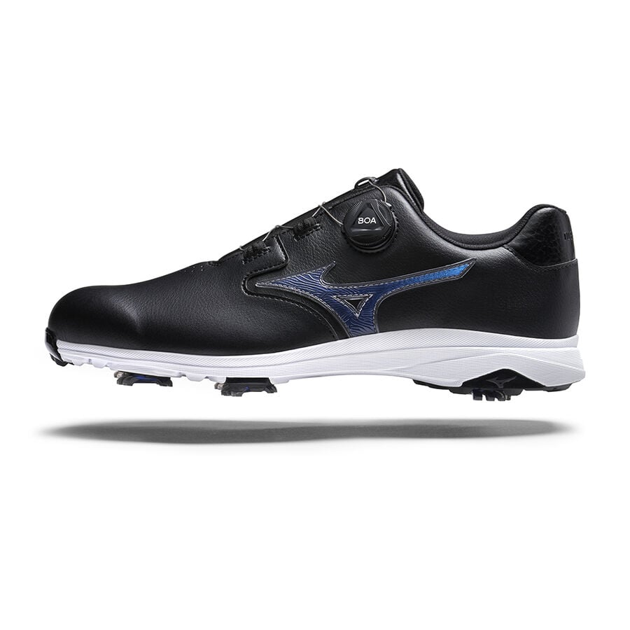 Black Men\'s Mizuno Nexlite GS Spiked Boa Golf Shoes | Philippines-624589