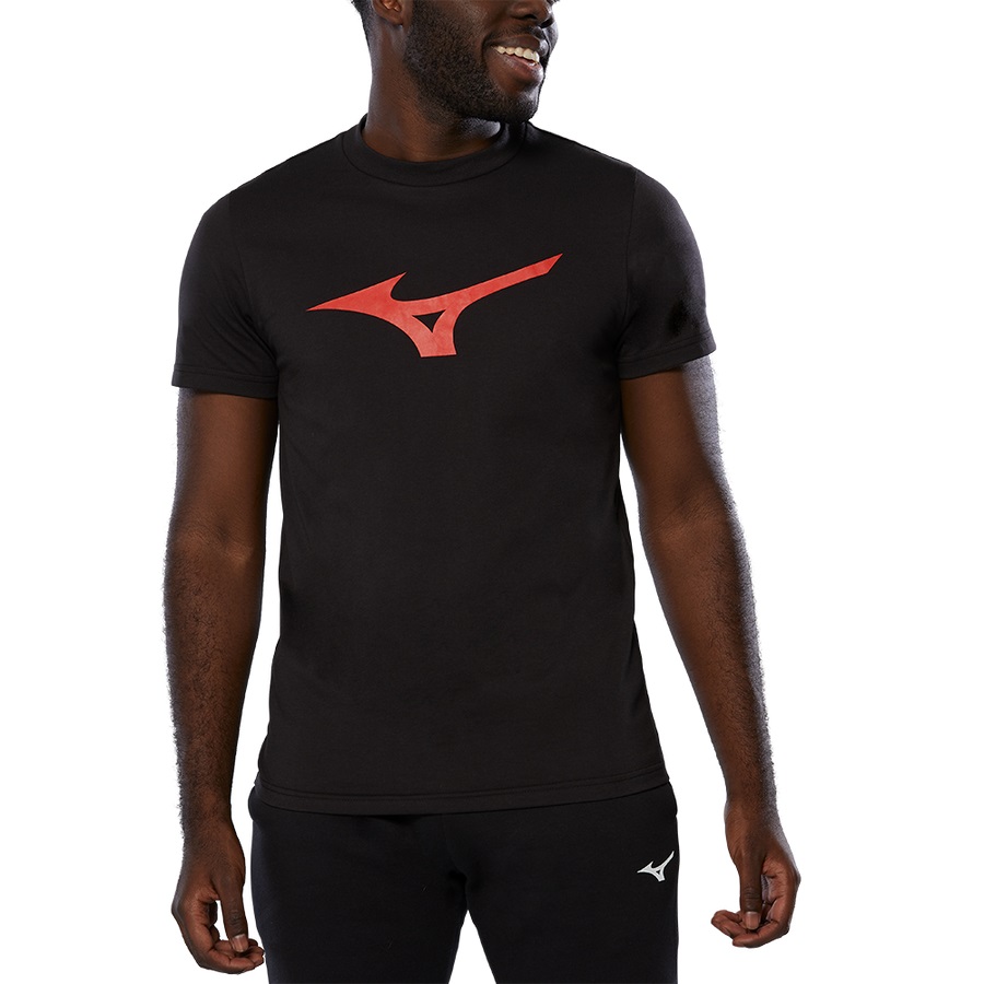 Black Men's Mizuno Rb Logo Tee | Philippines-870462