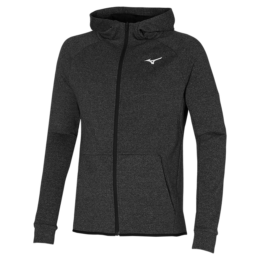 Black Men\'s Mizuno Rb Sweat Hoodie | Philippines-571869