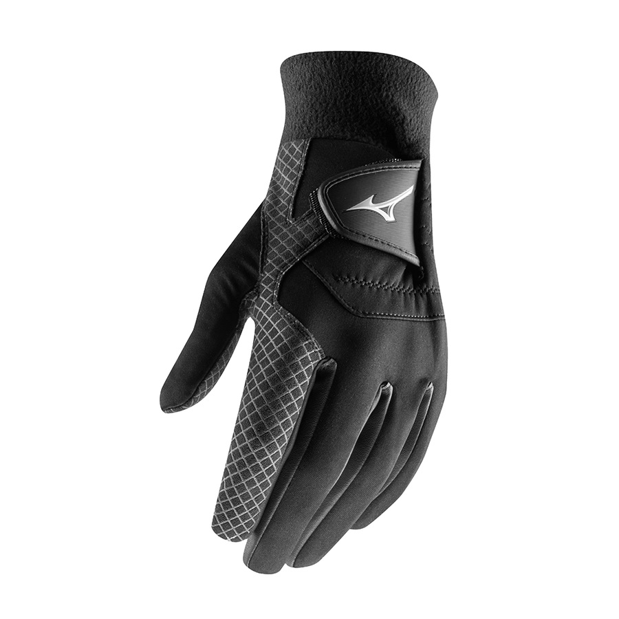 Black Men's Mizuno Thermagrip Sports Gloves | Philippines-058471