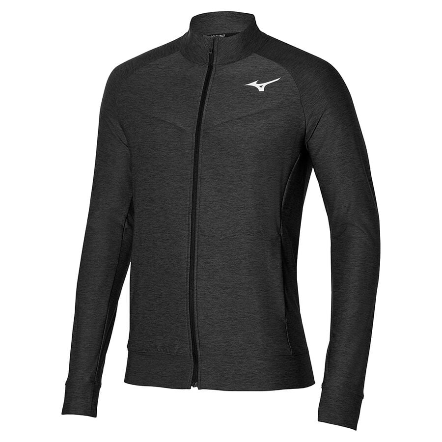 Black Men\'s Mizuno Training Jackets | Philippines-467592