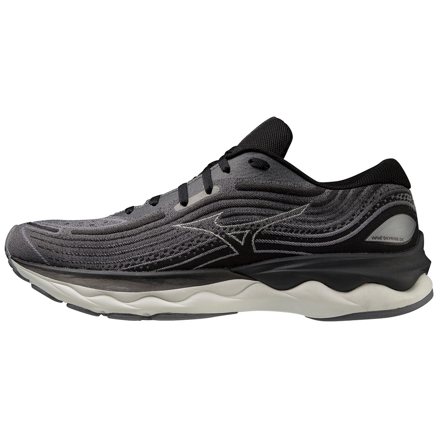 Black Men\'s Mizuno WAVE SKYRISE 4 Running Shoes | Philippines-658302