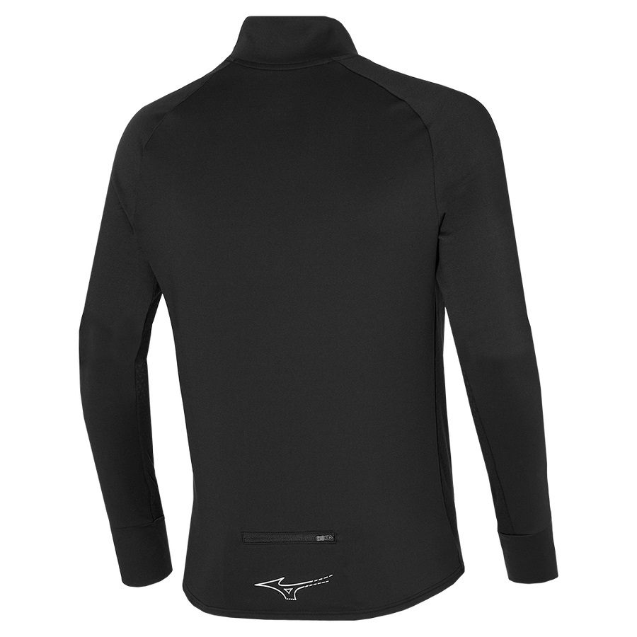 Black Men's Mizuno Warmalite Hz Tops | Philippines-736015