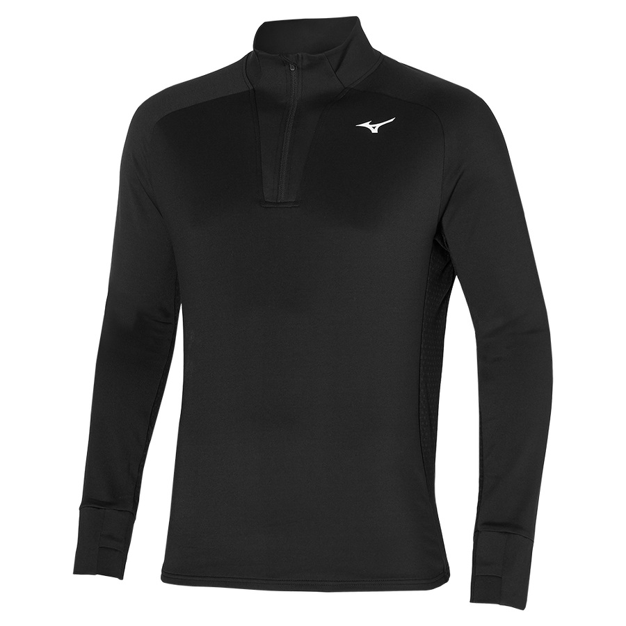 Black Men\'s Mizuno Warmalite Hz Tops | Philippines-736015