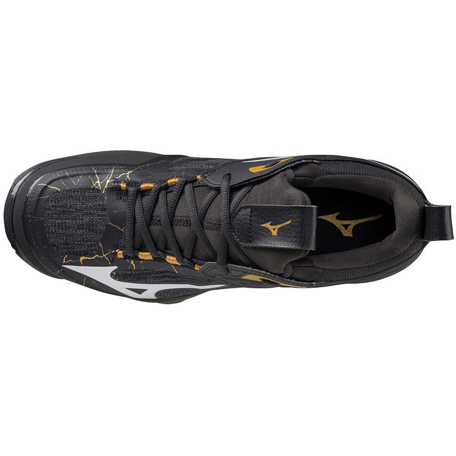 Black Men's Mizuno Wave Momentum 2 Volleyball Shoes | Philippines-250679