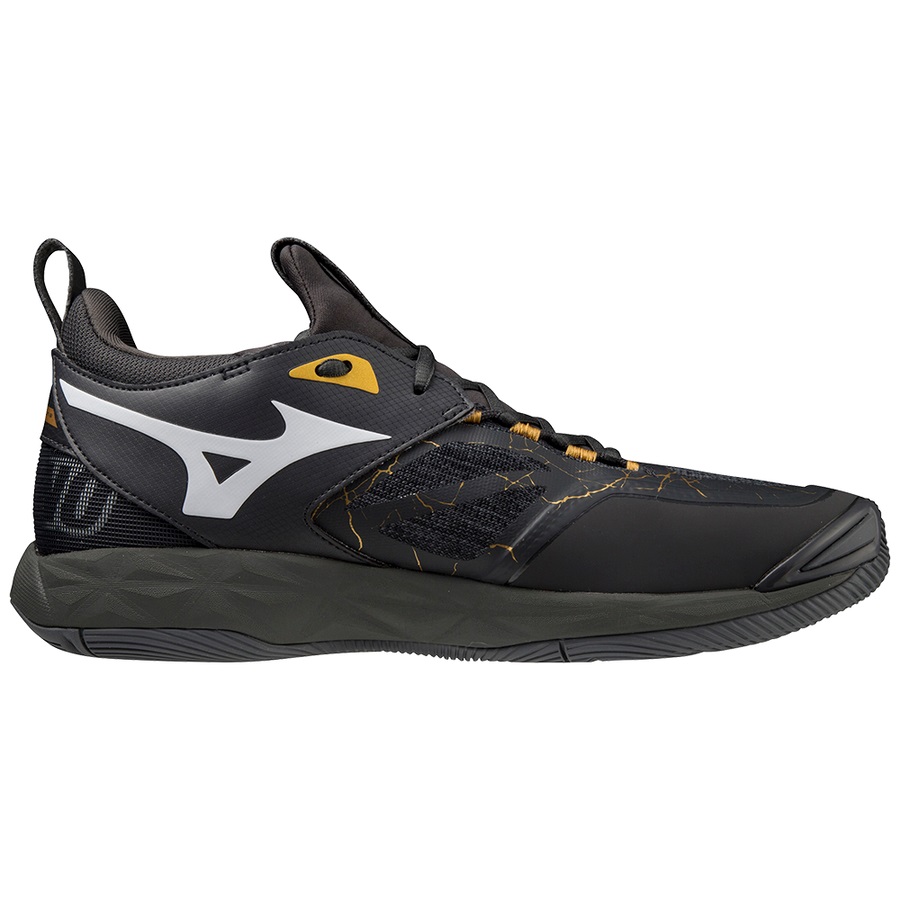 Black Men's Mizuno Wave Momentum 2 Volleyball Shoes | Philippines-250679