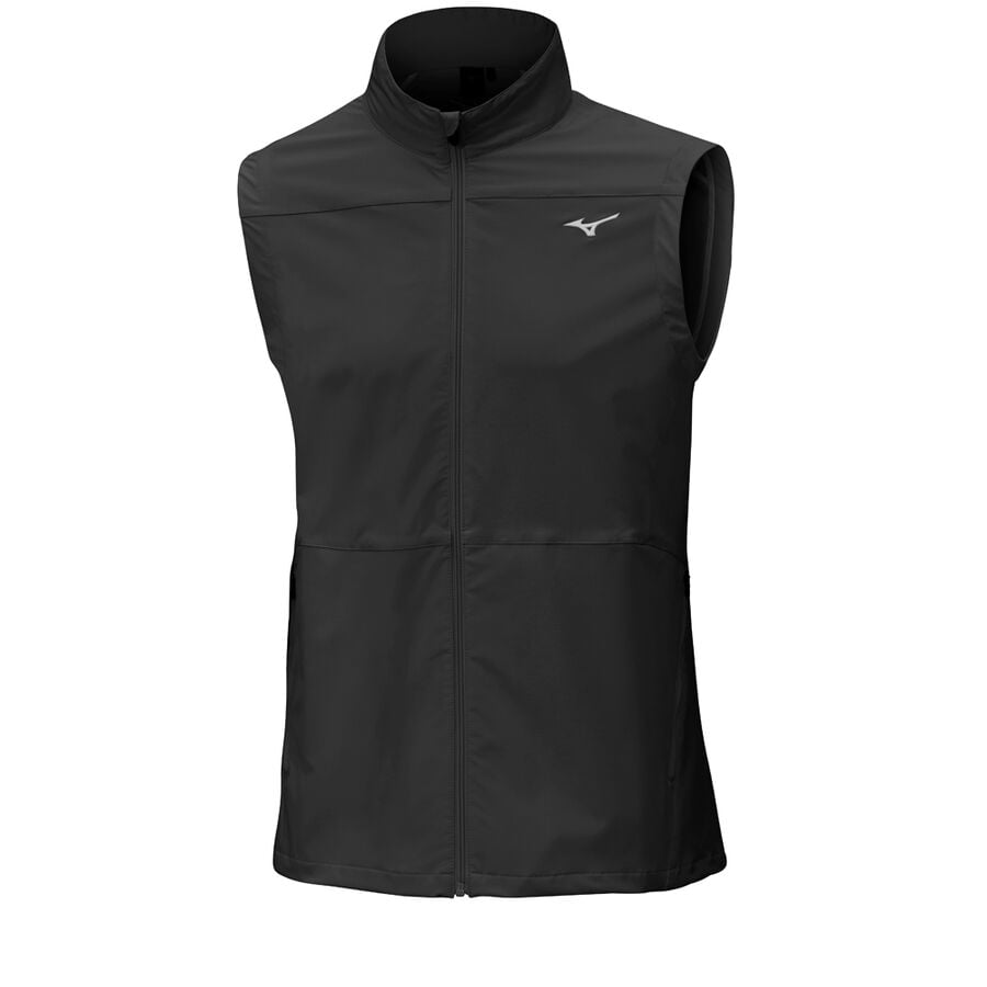 Black Men\'s Mizuno Windlite Vests | Philippines-947153