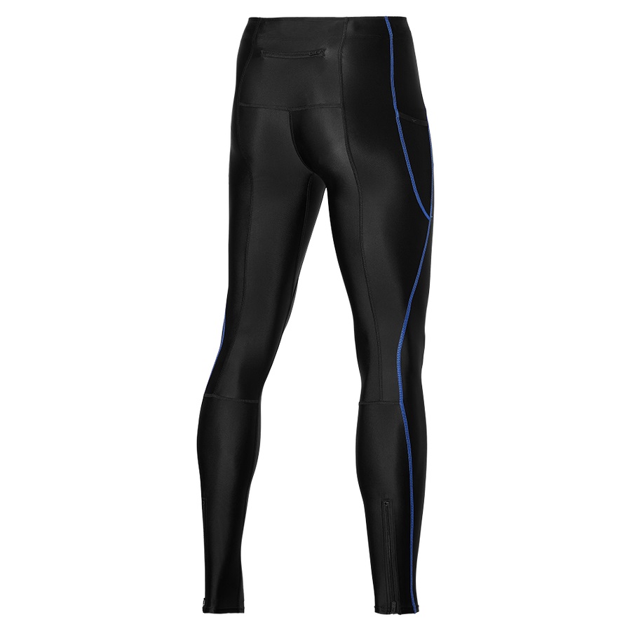 Black / Purple Blue Men's Mizuno BG3000 Long Tights | Philippines-074925