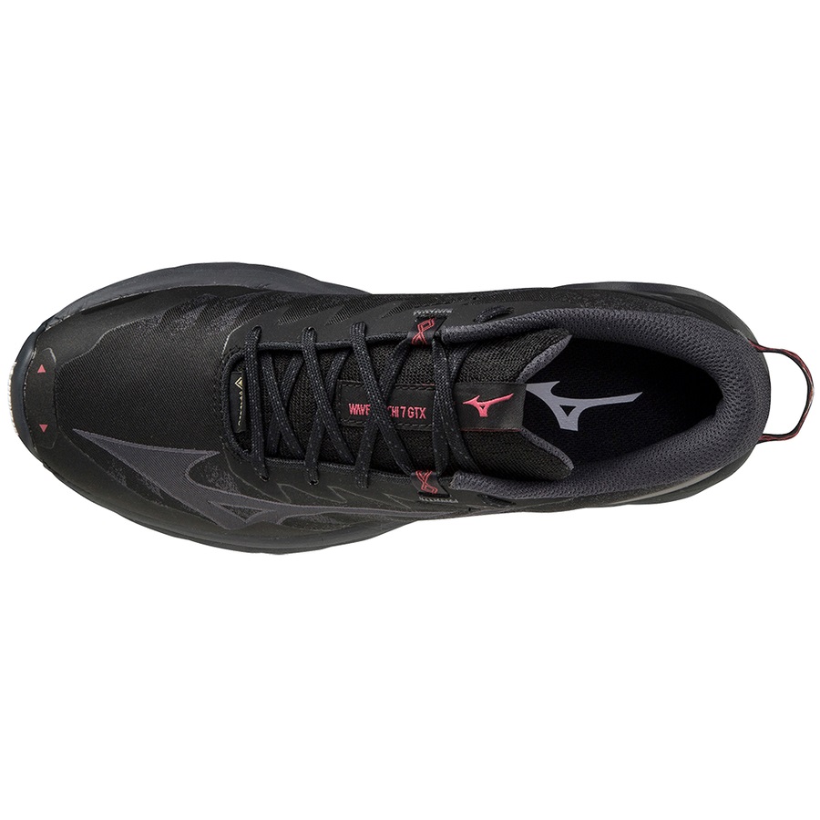 Black / Rose Dark Red Women's Mizuno Wave Daichi 7 GTX Trail Running Shoes | Philippines-617093