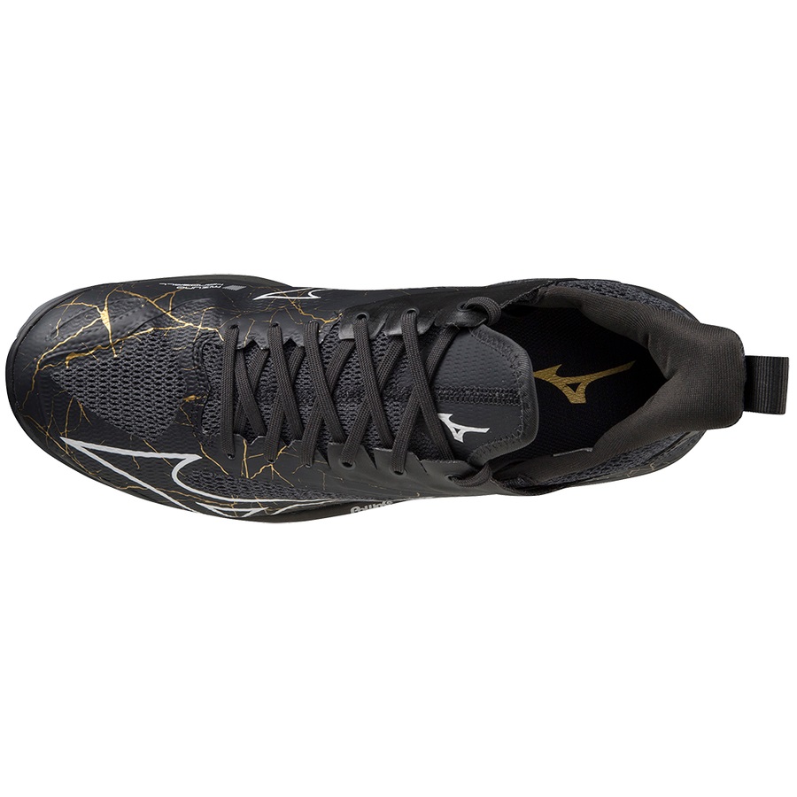 Black / White / Gold Women's Mizuno Wave Mirage 4 Handball Shoes | Philippines-438160