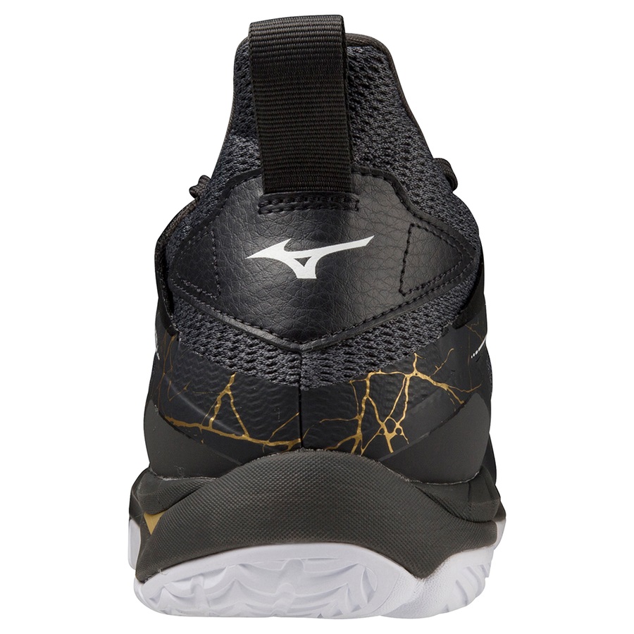 Black / White / Gold Women's Mizuno Wave Mirage 4 Handball Shoes | Philippines-438160