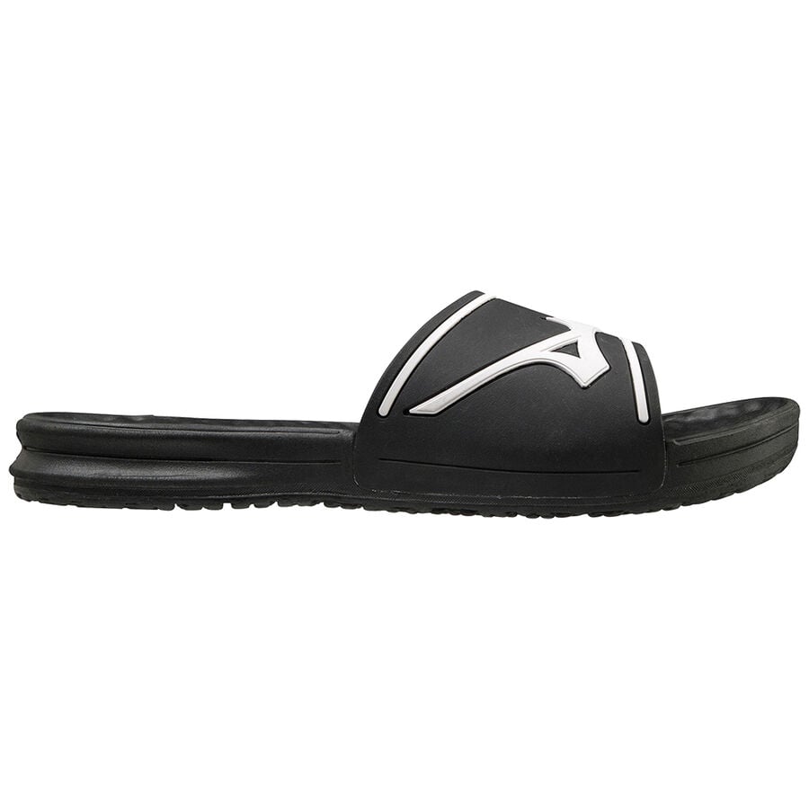 Black / White Men's Mizuno Relax Slide 2 Sliders | Philippines-584973