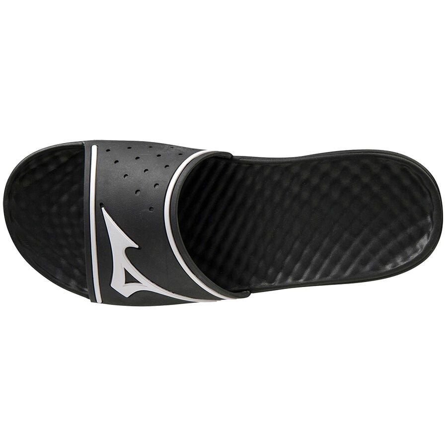 Black / White Men\'s Mizuno Relax Slide 2 Sliders | Philippines-584973