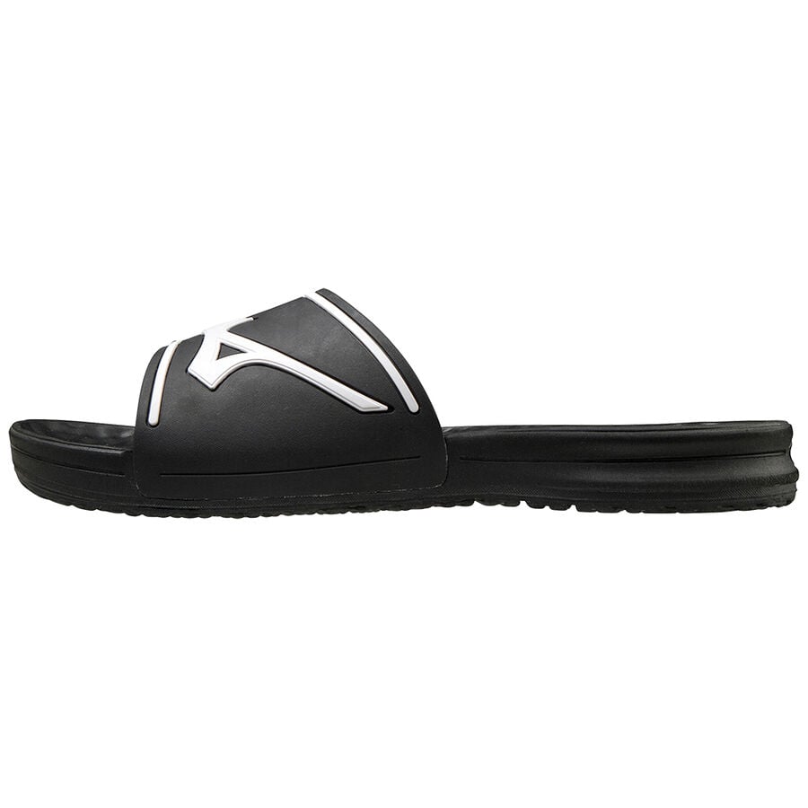 Black / White Women's Mizuno Relax Slide 2 Sliders | Philippines-627435