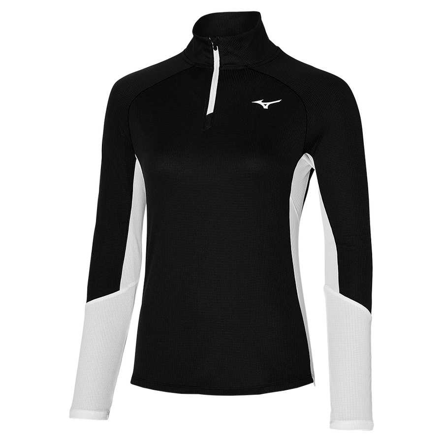 Black Women\'s Mizuno Dryaeroflow Ls Tee | Philippines-907516