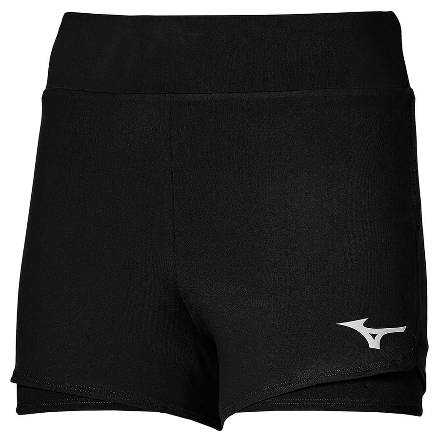 Black Women\'s Mizuno Flex Shorts | Philippines-591872