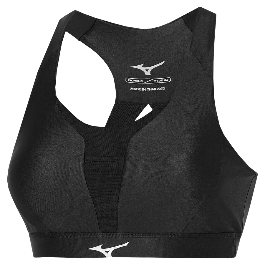 Black Women\'s Mizuno High Support Bras | Philippines-875469