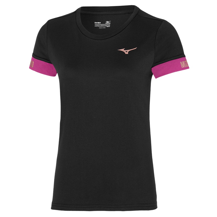 Black Women\'s Mizuno Mizuno Tee | Philippines-759324