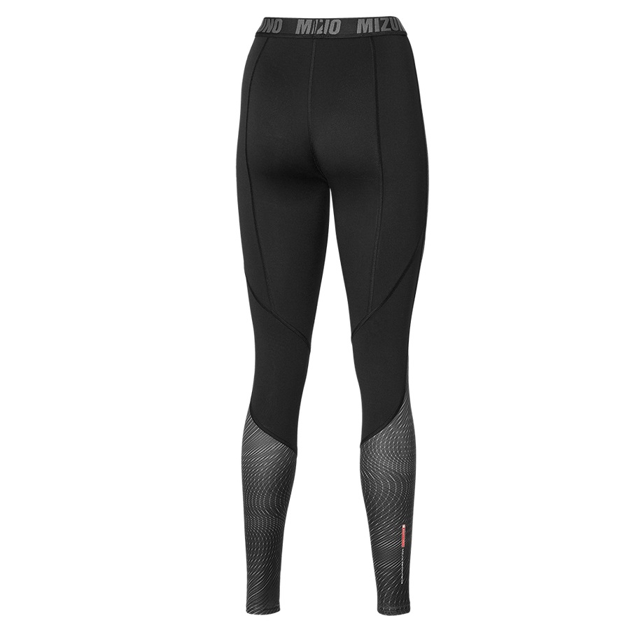 Black Women's Mizuno Virtual Body G3 Long Tights | Philippines-759048