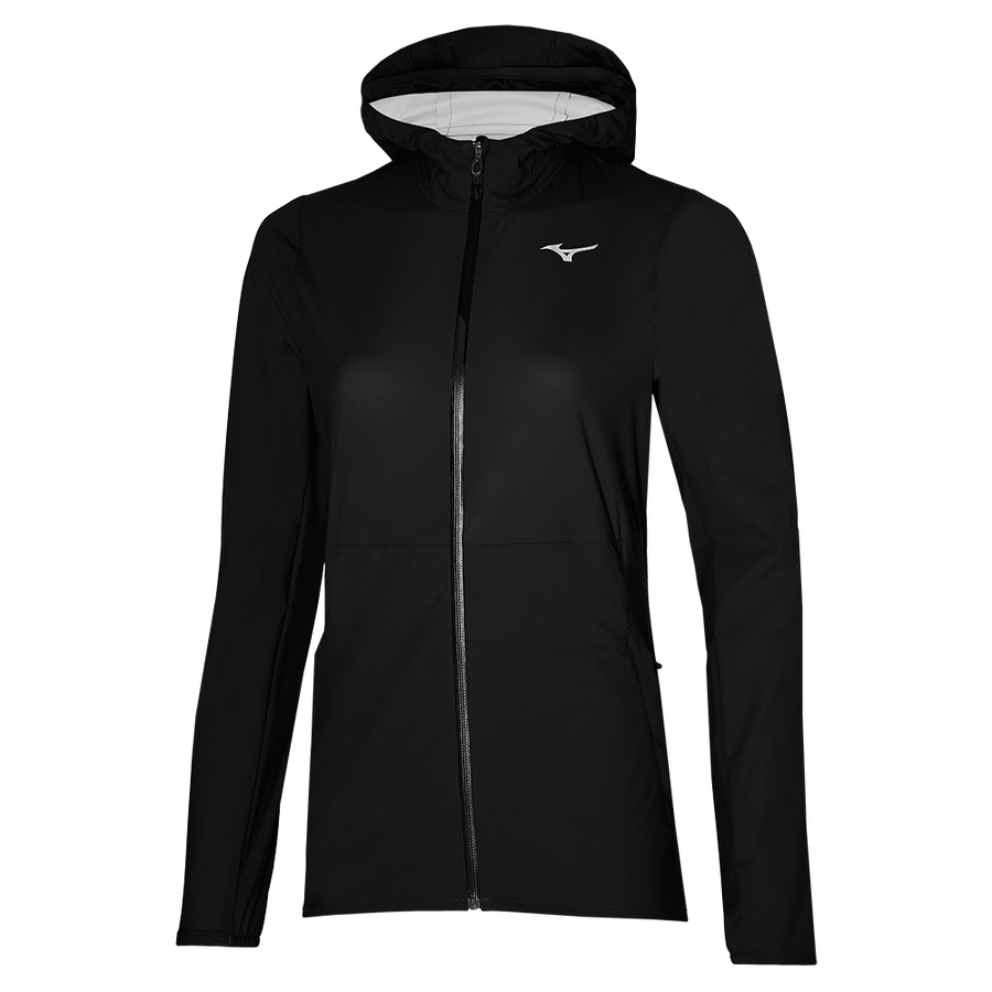 Black Women\'s Mizuno Waterproof 20K Jackets | Philippines-520934