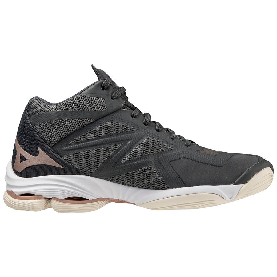 Black Women's Mizuno Wave Lightning Z7 Mid Volleyball Shoes | Philippines-506948