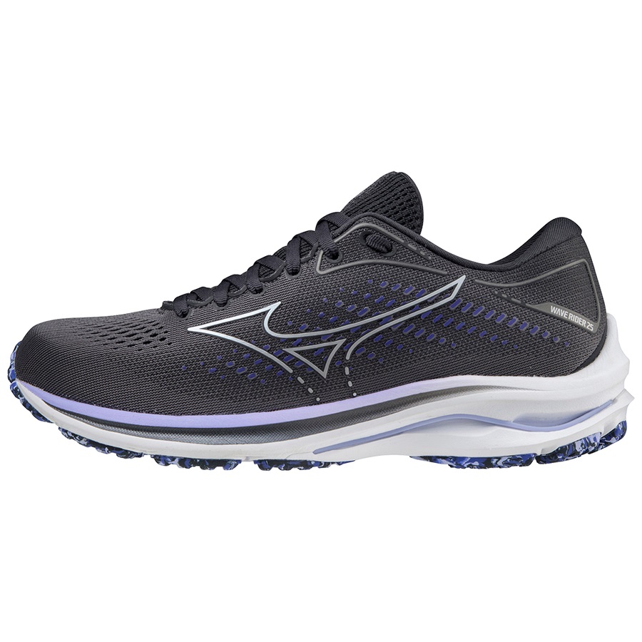 Black Women\'s Mizuno Wave Rider 25 Running Shoes | Philippines-086432