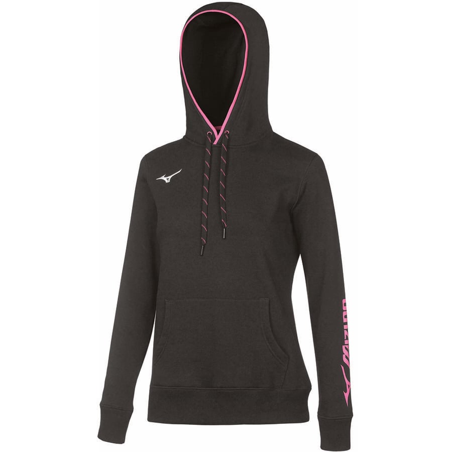 Black Women\'s Mizuno Wom Sweat Hoodie | Philippines-625187