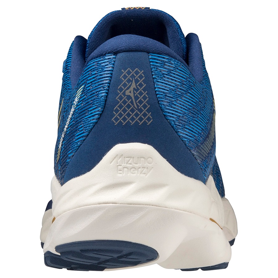 Blue / Gold / Blue Men's Mizuno Wave Inspire 19 Running Shoes | Philippines-823045