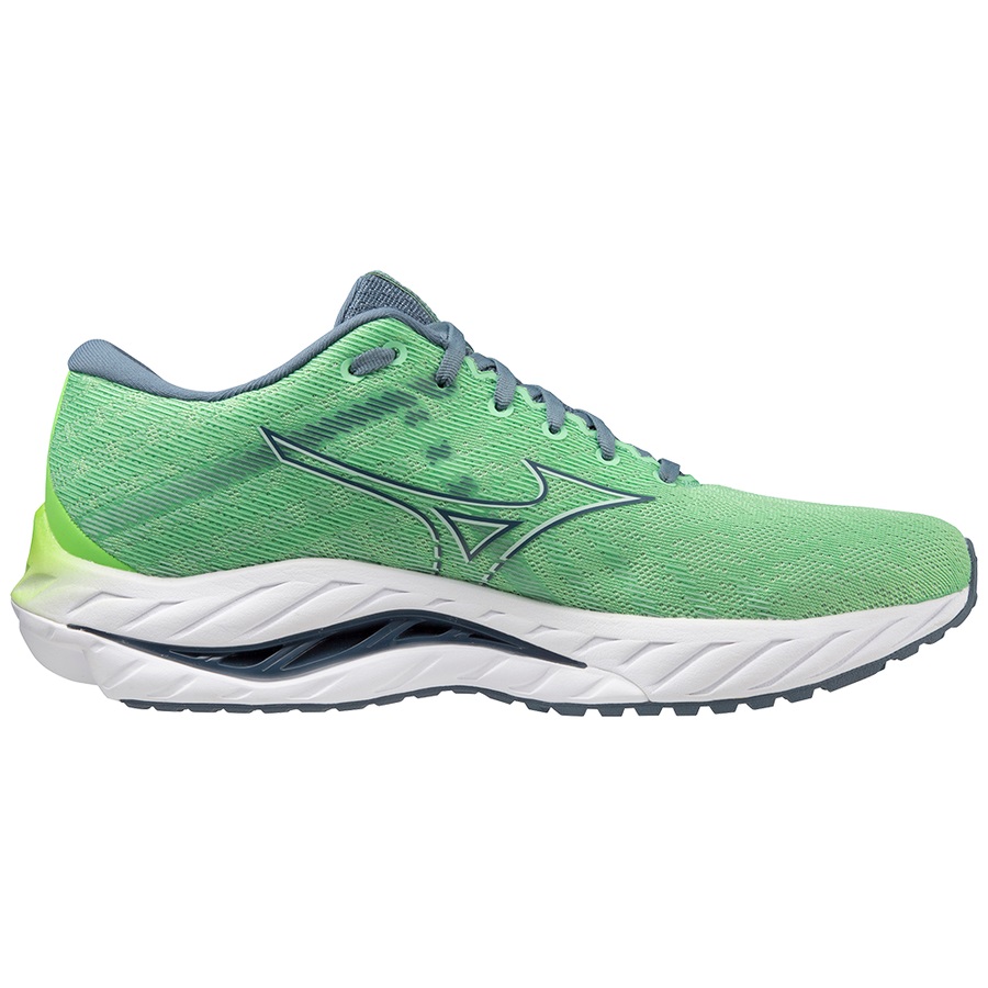 Blue / Green Men's Mizuno Wave Inspire 19 Running Shoes | Philippines-108694