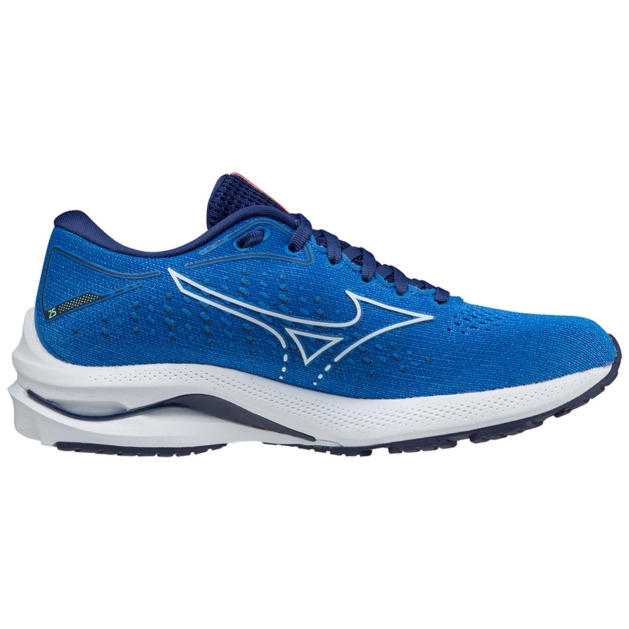 Blue / Indigo / Pink Women's Mizuno Wave Rider 25 Running Shoes | Philippines-826053