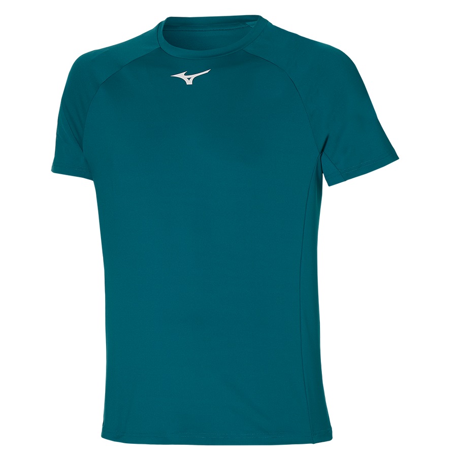 Blue Men\'s Mizuno Tee | Philippines-798315