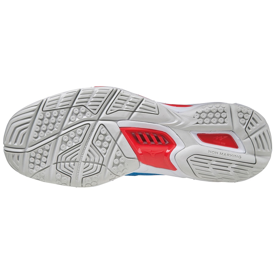 Blue / Red Women's Mizuno Wave Stealth V Handball Shoes | Philippines-784910