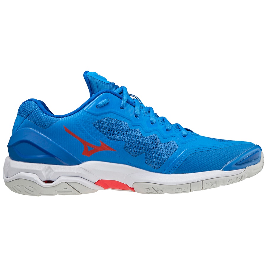 Blue / Red Women's Mizuno Wave Stealth V Handball Shoes | Philippines-784910